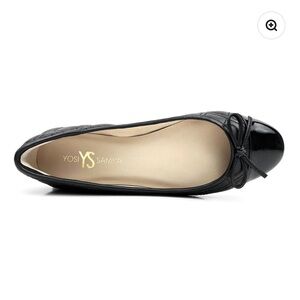 Sadie Quilted Ballet Flat in Black Leather